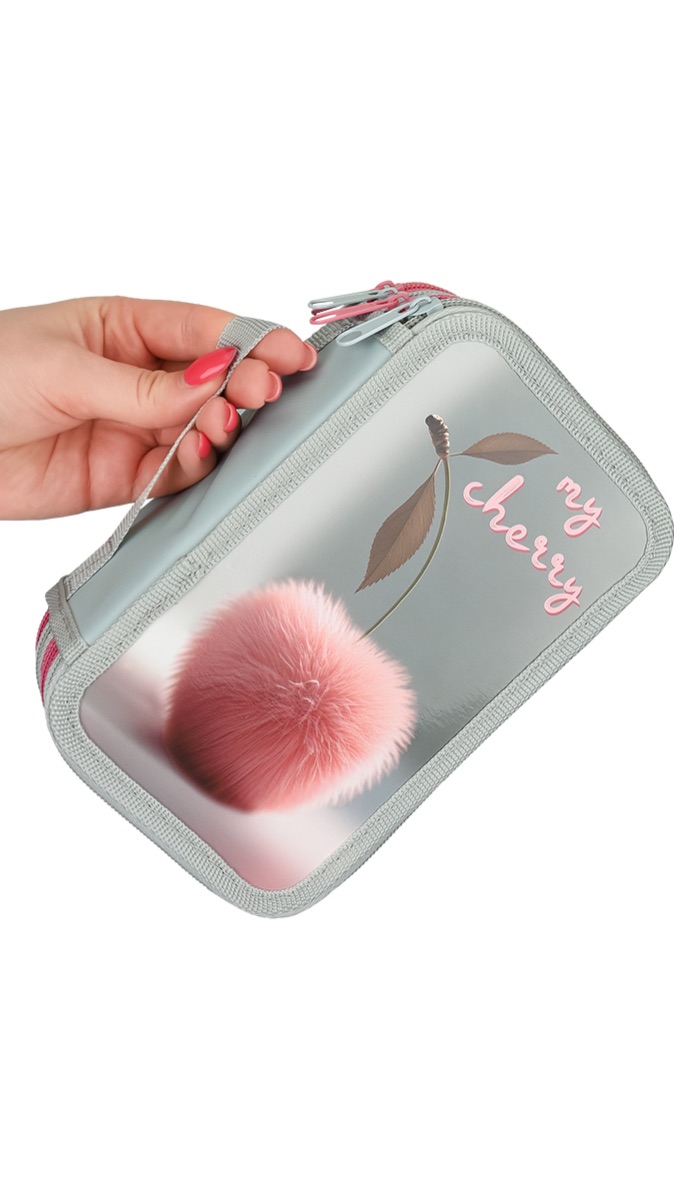 Пенал 4 отделения, Вишенка (PL-258_2)-min