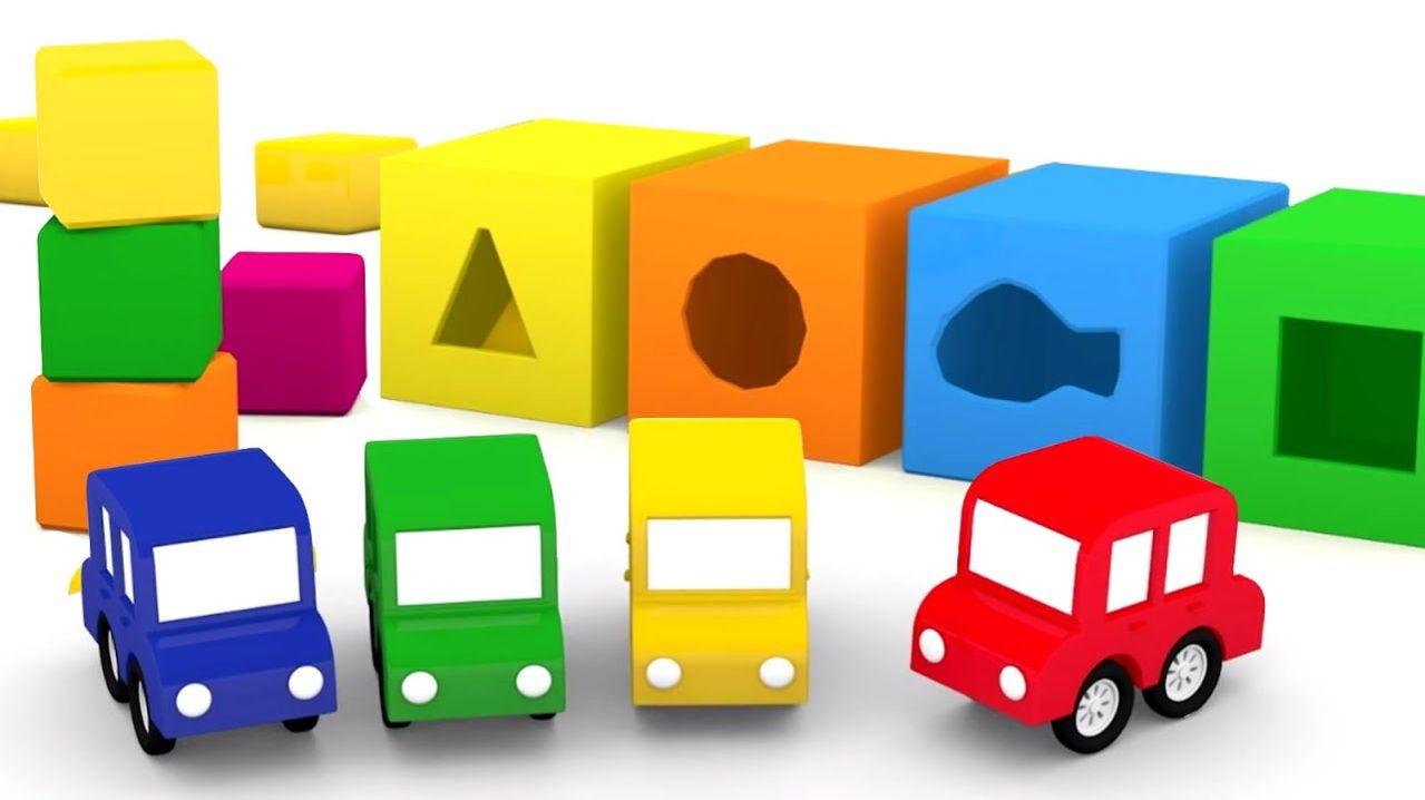 Развивающий мультик 4 машинки. Собираем игрушки.