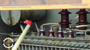 Влажная очистка трансформатора 10кВ под напряжением