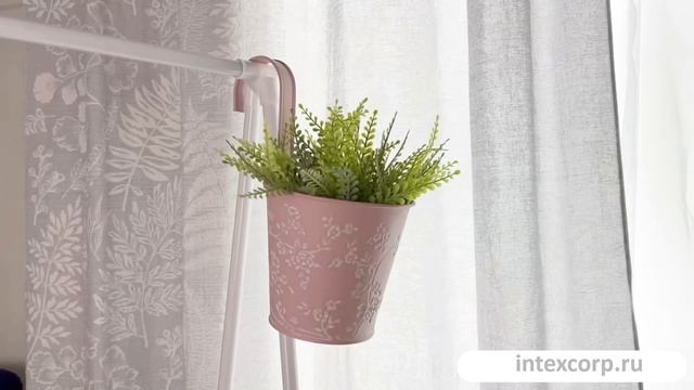 Подвесные кашпо для балкона ЛЕТНЯЯ АКВАРЕЛЬ, металлические, 14х14 см, розовый, 802313-2