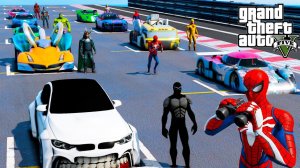 ЧЕЛОВЕК ПАУК ГОНКИ В GTA5. ИНТЕРЕСНЫЕ ВИДЕО ДЛЯ ДЕТЕЙ