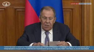 🔴 #ПрямойЭфир: Выступление С.В.Лаврова в ходе совместной пресс-конференции с Т.Аль-Бауром