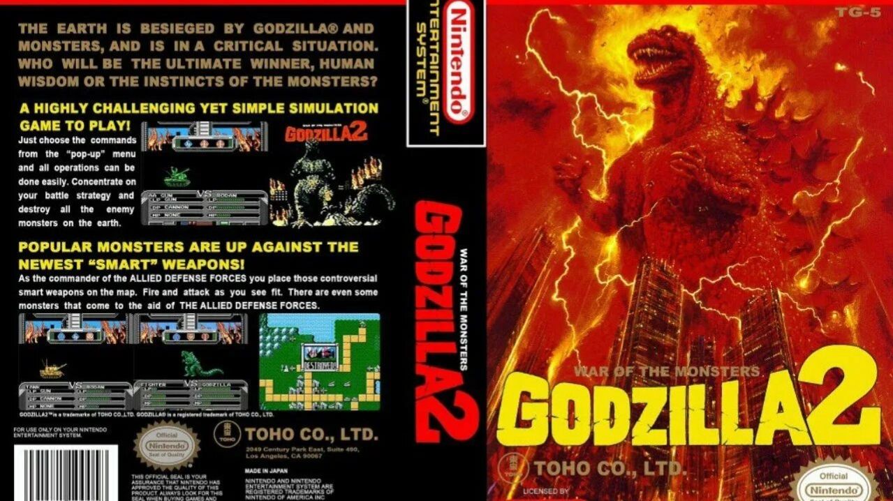 Godzilla 2 War Of The Monsters(NES)