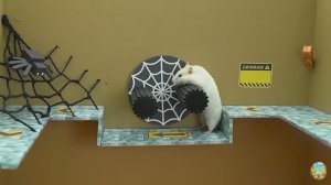 Хомячок убегает из ловушки голодных акул в водном лабиринте! часть 8