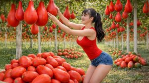 Урожай множества красных тыкв, отвезу на продажу на деревенский рынок | Farm Life