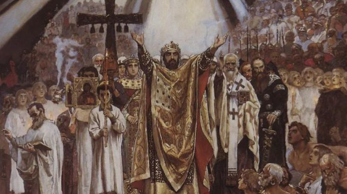 Владимир С. ( 978 - 988 ) - 1 период: его походы и крещение Руси ( 988 ).