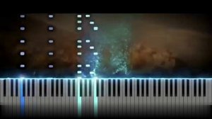 Godzilla King Of The Monsters Main Title - Godzillas Theme Synthesia Piano TutorialSHEETS
