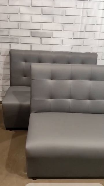 Диван Комфорт серый экокожа