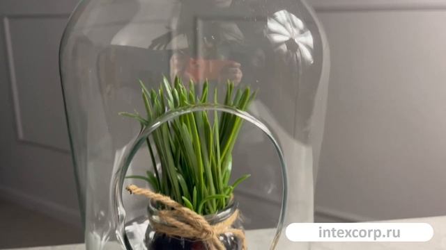 Искусственное растение в горшке ВЕСЕННИЙ МОТИВ, пластик, джут, 15 см, 1021977-2