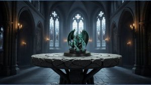 Фигурка Горгульи в Готическом Стиле с Малахитовым Оттенком | Уникальный Декор и Готический Подарок