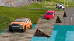 Автомобили против сломанного моста в игре BeamNG.Drive! Игры. Мультики для детей. Мультфильмы
