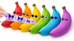 УДОВЛЕТВОРЯЮЩЕЕ ASMR 🍌 ЦВЕТНЫЙ БАНАНЫ СПРУНКИ ИЗ КИНЕТИЧЕСКОГО ПЕСКА РЕЗКА ASMR