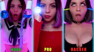 NOOB vs PRO vs HACKER ASMR  АСМР 18+ HOT