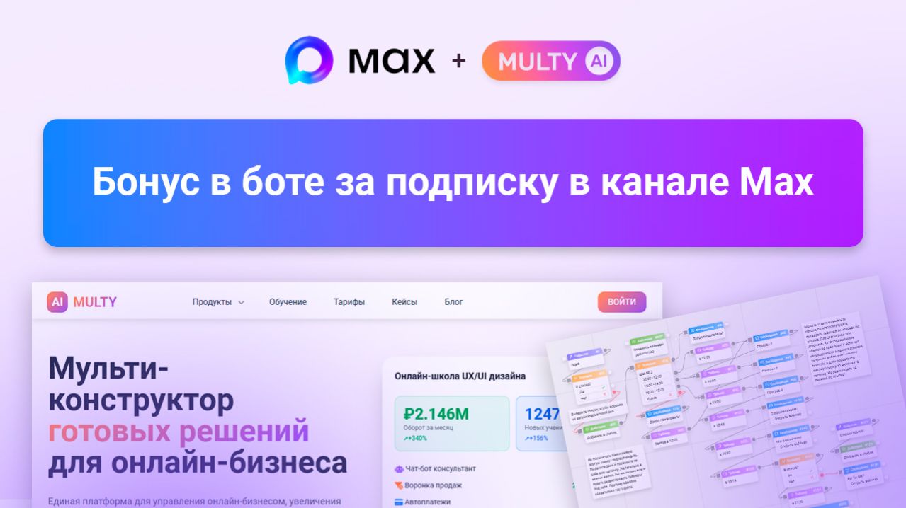 Выдача бонуса в боте за подписку в канале MAX