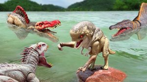ДИНОЗАВРЫ Индоминус Спинозавр и Тираннозавр Рекс юрского периода Фильм мультики с игрушками (2026)