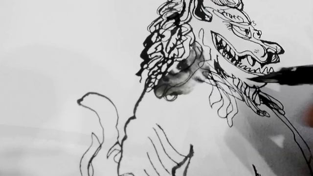 Иволгинский дацан. Рисунок пером на пленэре. Медитируем под мантру «Этигэл Хамбын Магтал»