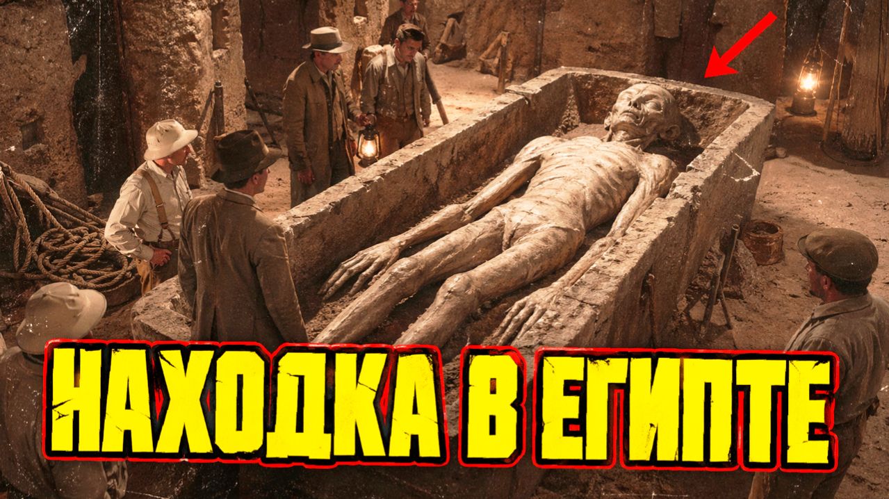 В Египте якобы нашли гигантский саркофаг с трёхметровым гуманоидным существом?