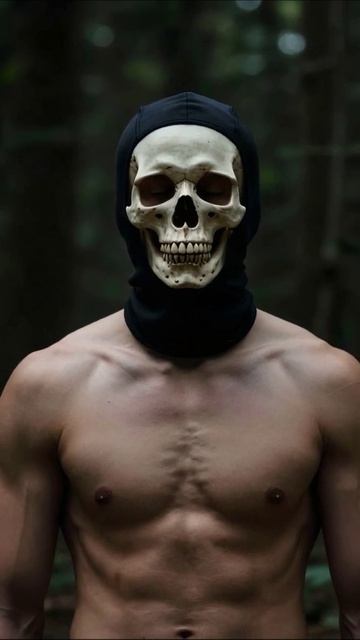 Темная сущность в лесу #ужасы #мистика #скелет