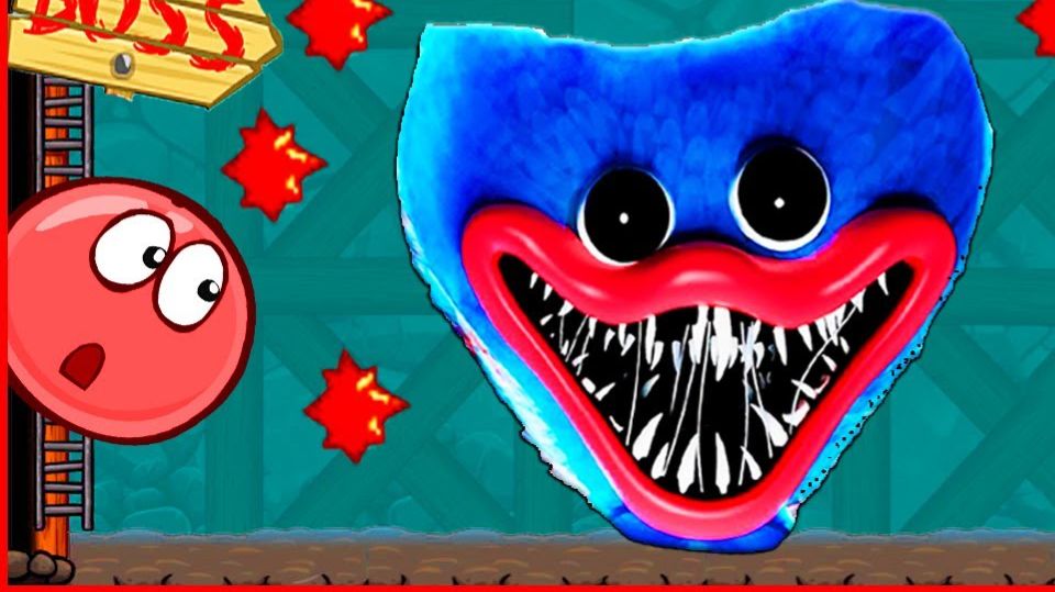 Красный шарик побеждает всех боссов в игре Red Ball 4.