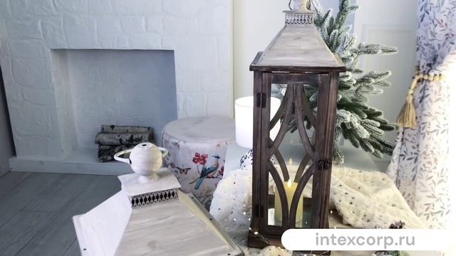 Набор подсвечников-фонарей ЯСЕНЕВЫЕ ДОМИКИ, дерево 35-50 см, 2 шт., 2020383