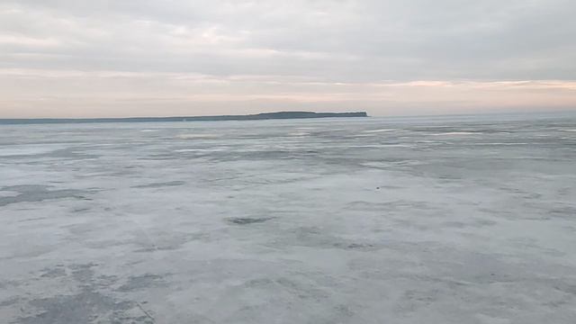 Гуляем по ледяным полям дна Обского моря. Болтаю про разное: шашлык в лимоне, вежливость, цапля