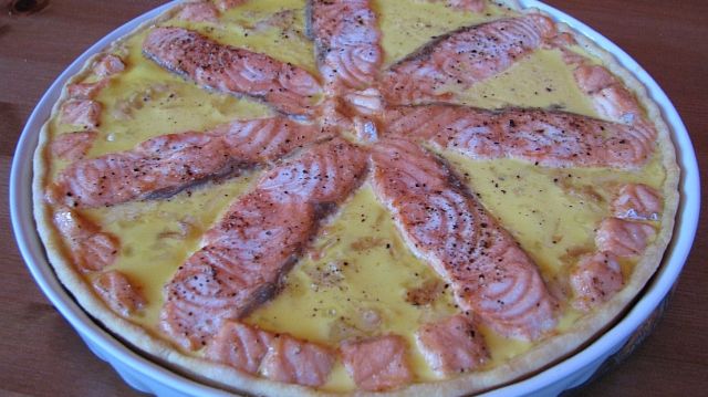 Киш с лососем и кабачком ✧ Рыбный пирог