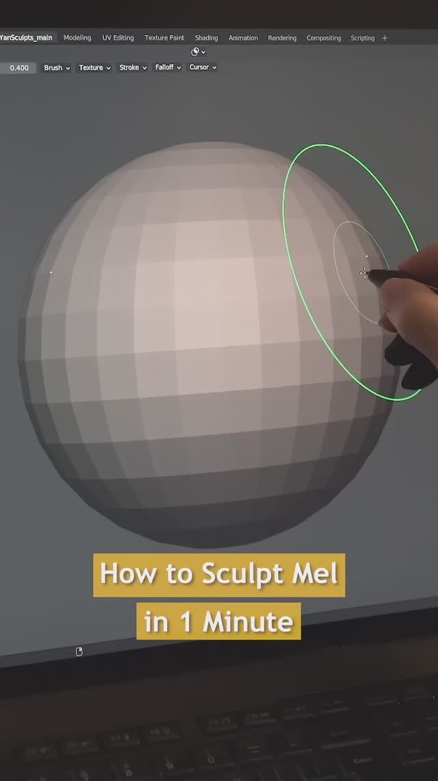 How To Sculpt Mel In 1 Minute #shorts #blender #arcane #art - YanSculpts
