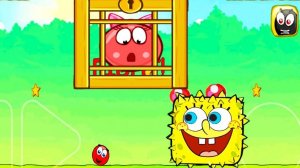 Красный шарик 4 против Черного шарика босса в игре Red Ball 4