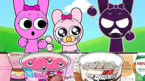 PINKI is NOT a MONSTER! +BABY PINKI   Incredibox Sprunki - Convenience Store  MUKBANG Animation