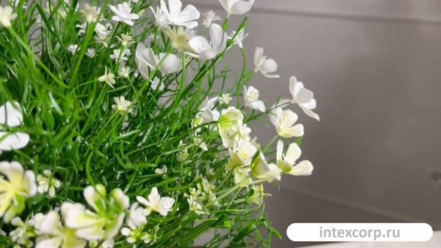 Искусственные цветы в горшке ИЮЛЬСКИЙ ПОЛДЕНЬ, белые, 35 см, 5010047