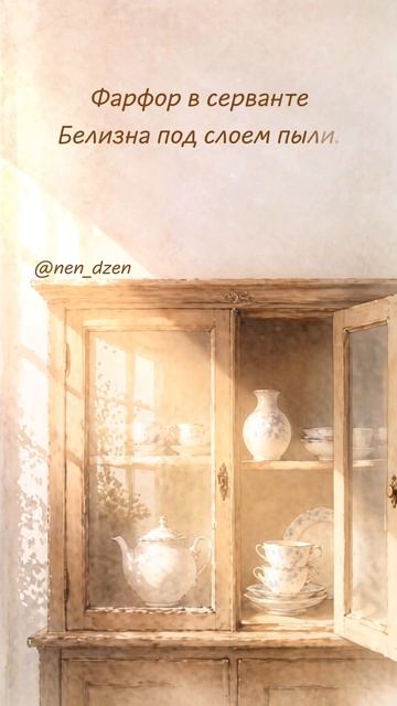 Сервант. Фарфор и жизнь на завтра. Знакомая картина?