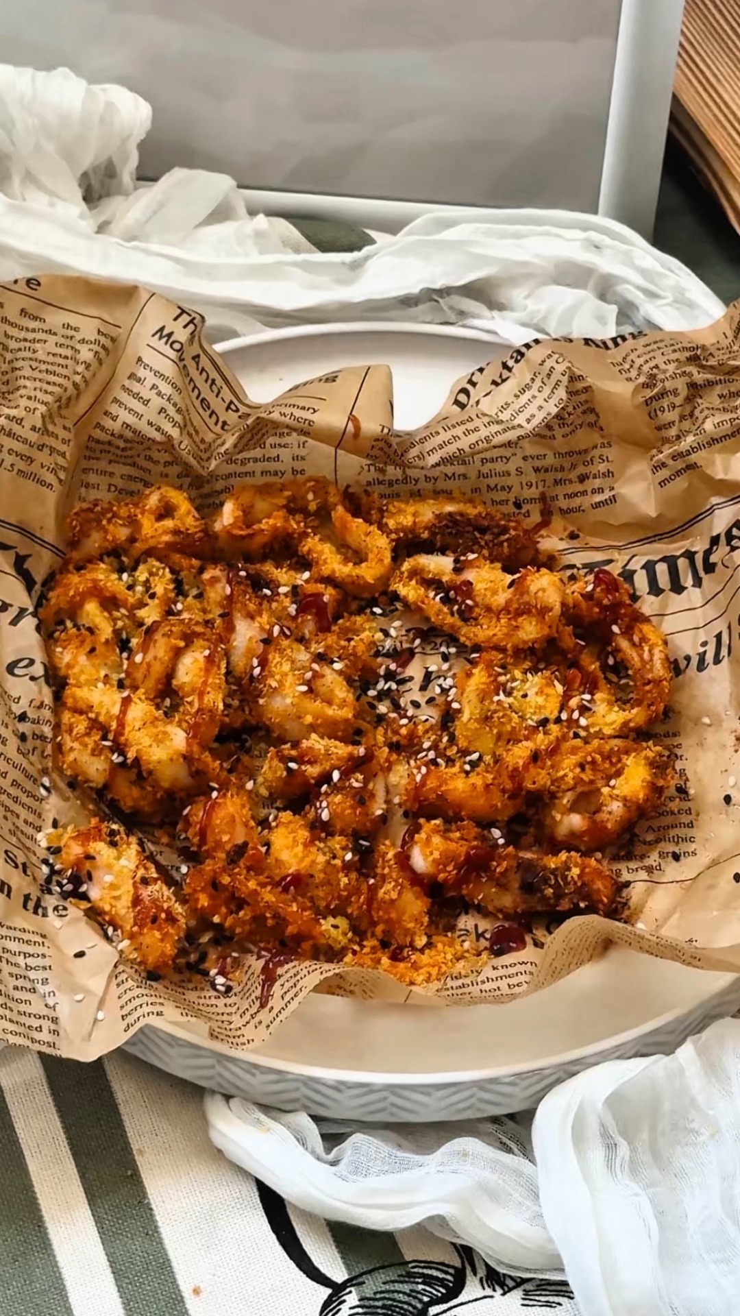 Кольца кальмара в панировке🦑