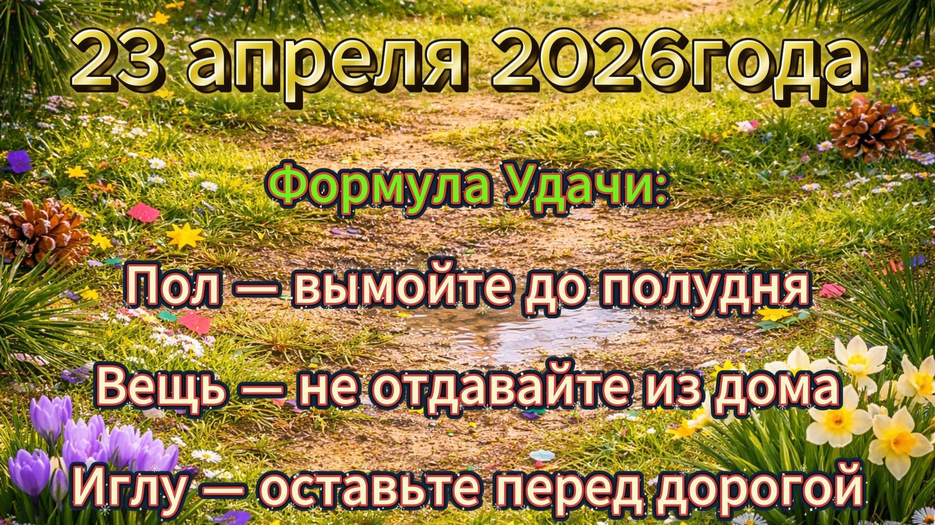 Народные приметы на 23 апреля 2026 года
