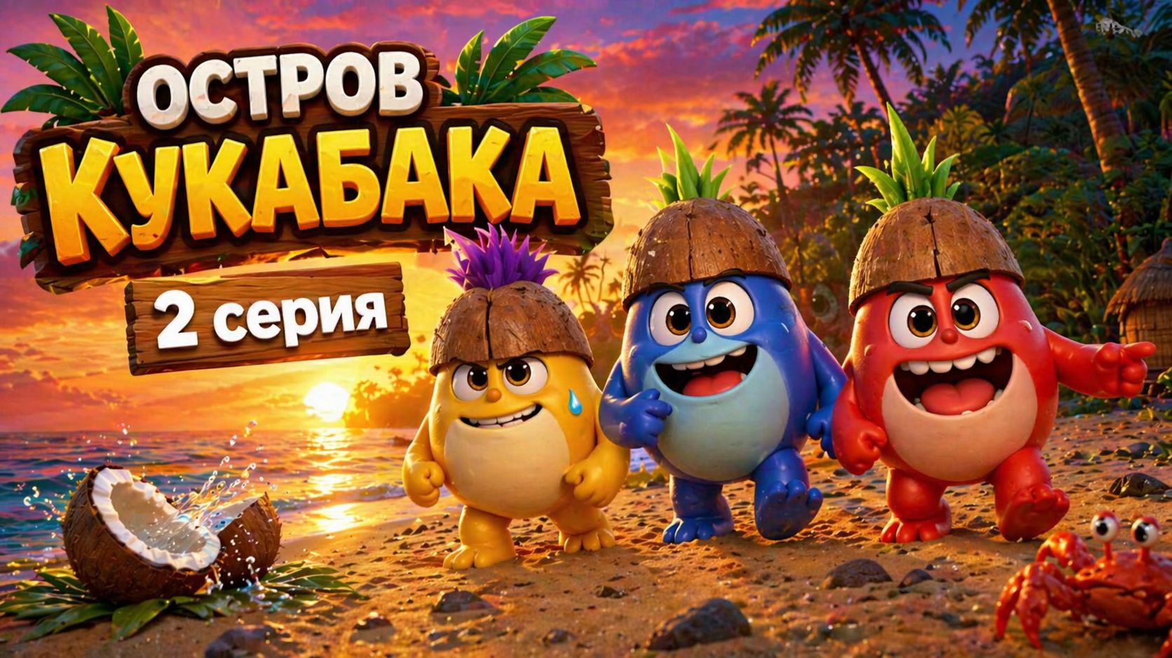 Остров Кукабака 2 серия 🌴 смешной мультфильм для детей | кукабака приключения