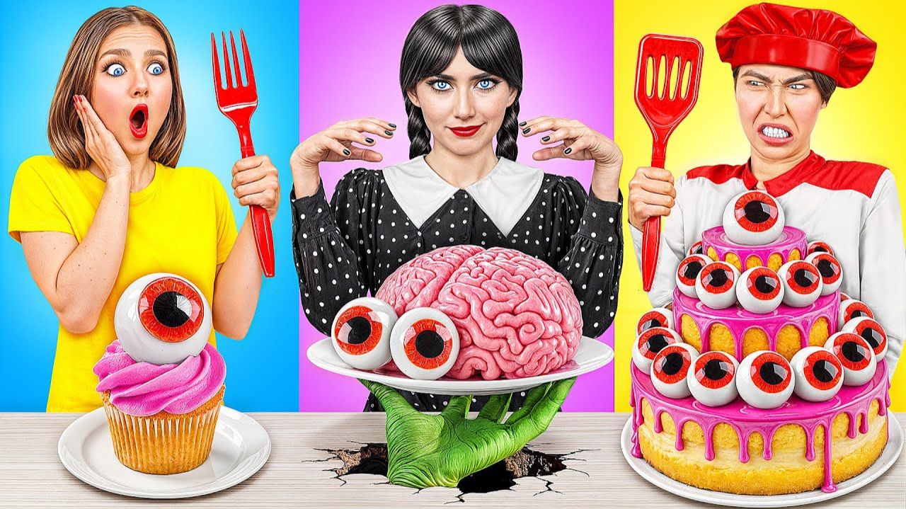 Кулинарный Челлендж# Уэнсдей Против Бабушки # Сумасшедший Челлендж от Candy DO