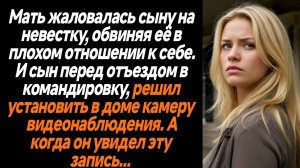 Жизненные истории/Мать жаловалась сыну на невестку, а когда он установил камеру