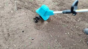 Работа аккумуляторного культиватора HIMERS DKV3200B