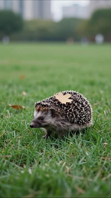 Ежик на прогулке: милые моменты природы #ежик #природа #животные