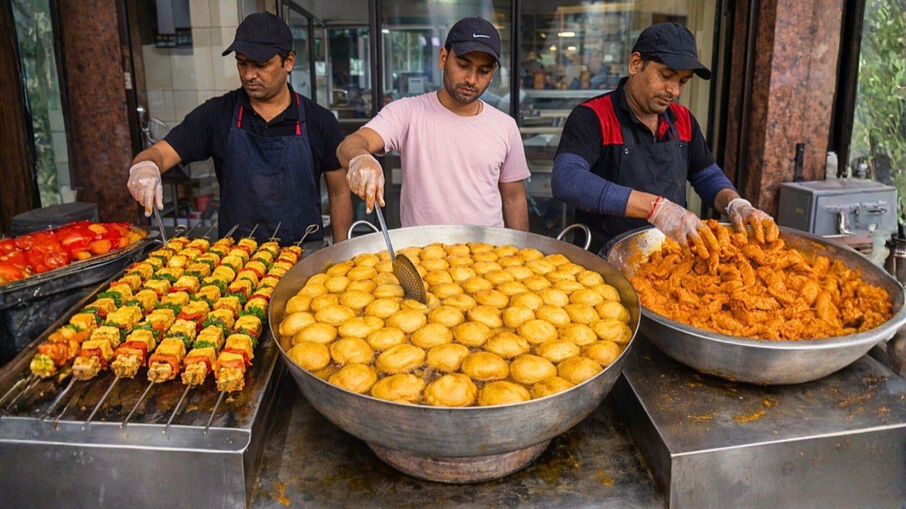 Внутри гигантской уличной кухни Индии – Блюда, приготовленные на гриле
