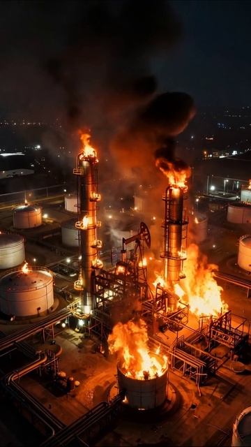 Пожар на заводе: знак неумолимого конца #экология #бедствие #катастрофа