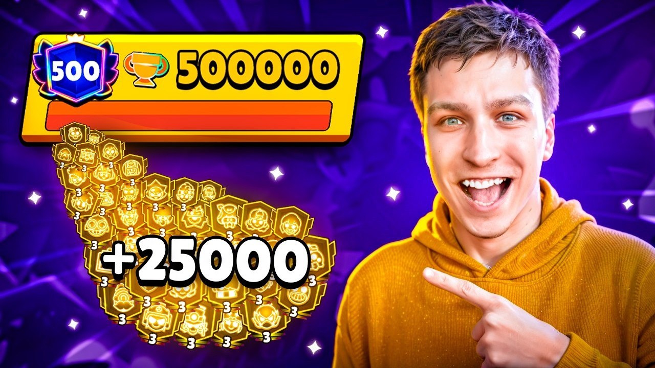 [Vital_Shark]АПНУЛ 25000 КУБКОВ ЗА 20 МИНУТ😱 СПИДРАН 500К - ПРОКАЧАЛ БОЙЦА НА 11 СИЛУ В БРАВЛ СТАРС