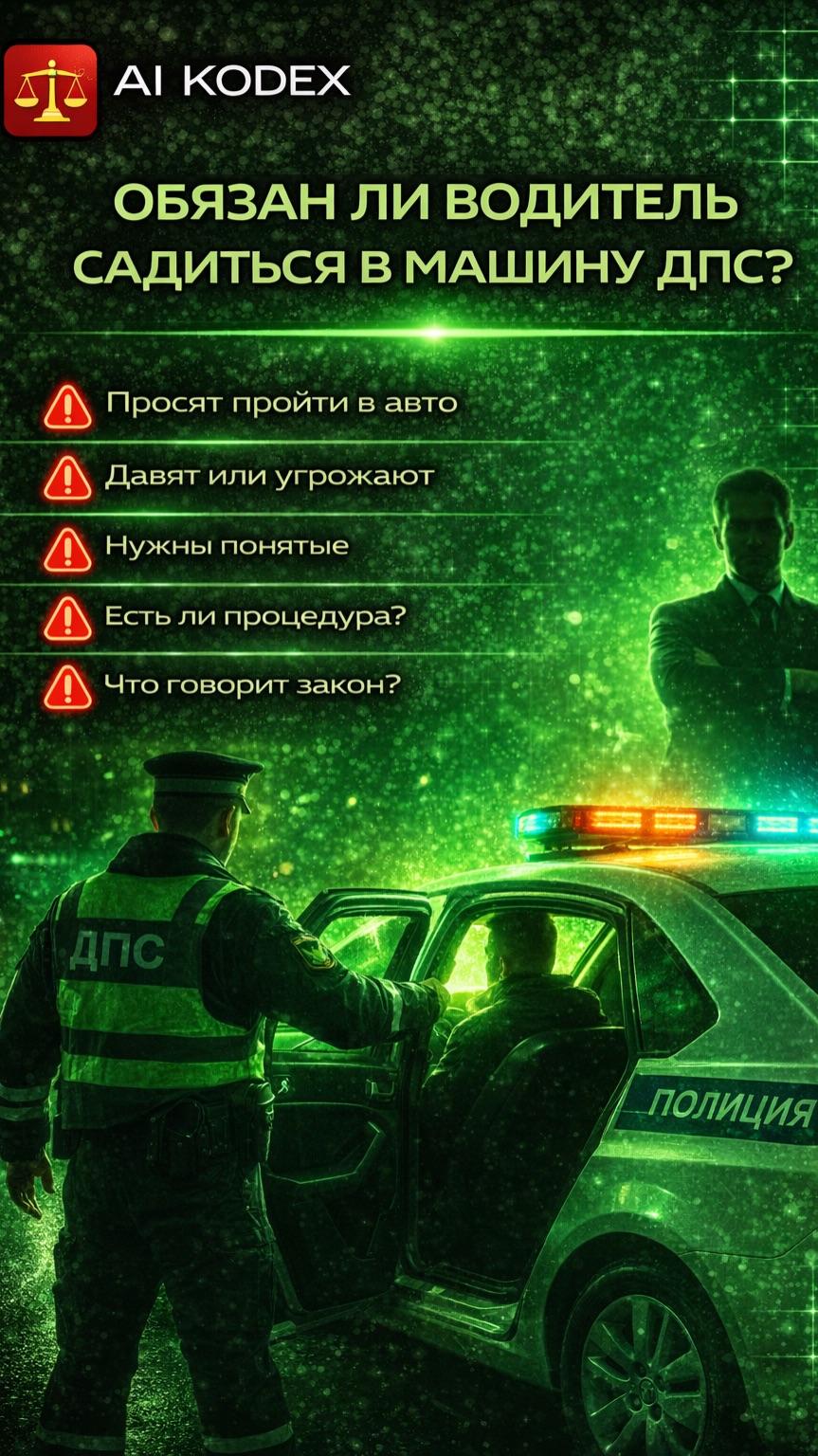Узнайте, обязаны ли вы садиться в патрульную машину ДПС.