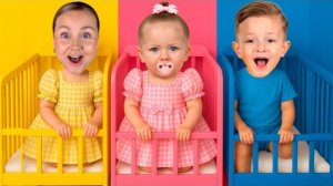 Ева и Ники в 3 цветных комнатах! Розовый, Синий, Жёлтый - магический челлендж!