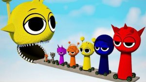 БОЛЬШИЕ И МАЛЕНЬКИЕ МАШИНЫ INCREDIBOX SPRUNKI 🚗 | ГИГАНТ САЙМОН vs TEARDOWN