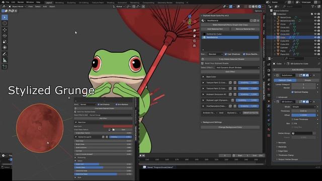 Making A 2D Looking Frog Character In 3D! (Free Blender Course) - Crzyzhaa