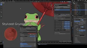 Making a 2D Looking Frog Character in 3D! (Free Blender Course) - crzyzhaa