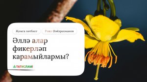 Әллә алар фикерләп карамыйлармы?  Җомга хөтбәсе. Раил Фәйзрахманов
