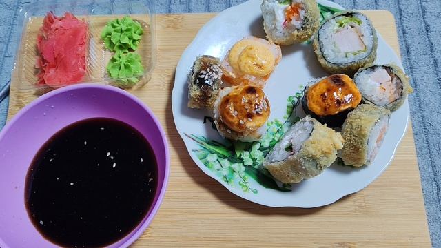 роллы на завтрак в деревне