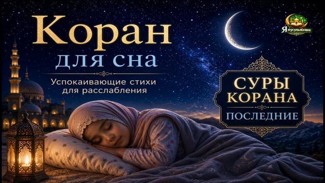 Коран перед сном 🌙 Успокаивающие аяты для глубокого сна | Красивое и трогательное чтение ✨