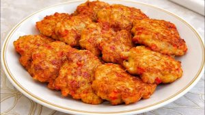 Нереально сочные и румяные куриные котлеты с болгарским перцем! Это Лучший Рецепт из Куриной Грудки